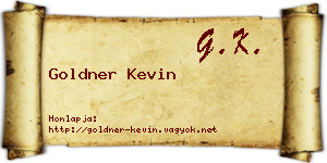 Goldner Kevin névjegykártya